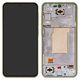 LCD compatible with Samsung A356 Galaxy A35 5G, (yellow, with frame, Original (PRC), lemon)