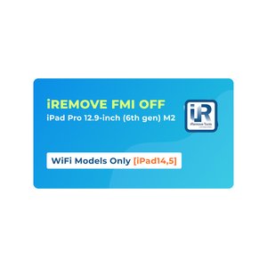 iRemove FMI OFF iPad Pro 12.9 inch 6th Gen  M2 WiFi Only [iPad14,5]