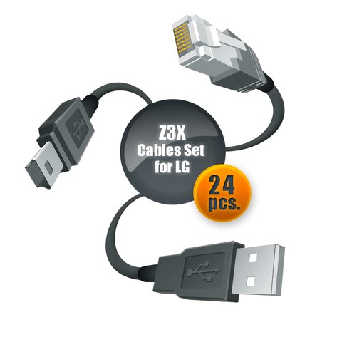 Juego de cables para servicio de celulares LG con ayuda de Z3X Box 24 uds.