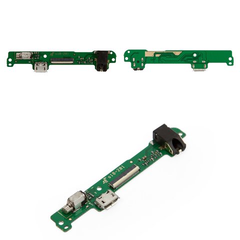 Cable flex puede usarse con Huawei MediaPad 10 Link 3G S10 201u , del conector de carga, verde, con componentes, placa del cargador