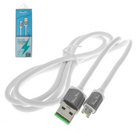 Cable USB KingYou KL 08, USB tipo A, 100 cm, 3.1 A, oppo