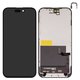 Pantalla LCD puede usarse con iPhone 15, negro, con marco, AAA, (TFT), JK