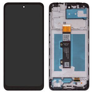 Pantalla LCD puede usarse con Motorola Moto E30 XT2158 6, Moto E40 XT2159, negro, con marco, High Copy