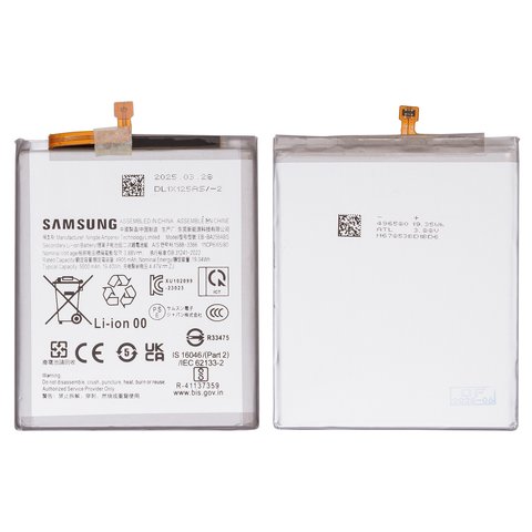 Batería EB BA256ABS puede usarse con Samsung A556 Galaxy A55, Li Polymer, 3.88 V, 5000 mAh, Original PRC 