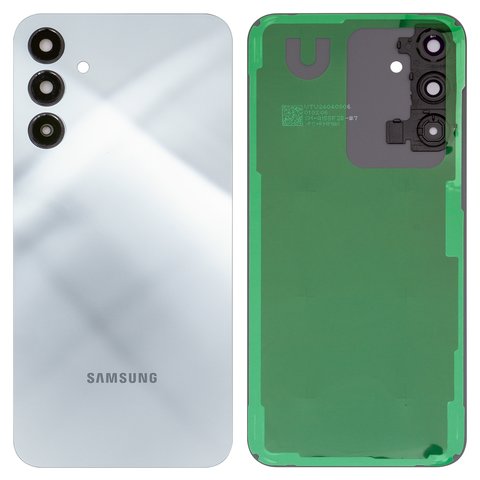 Panel trasero de carcasa puede usarse con Samsung A155 Galaxy A15, A156 Galaxy A15 5G, azul, con vidrio de cámara, optimistic blue