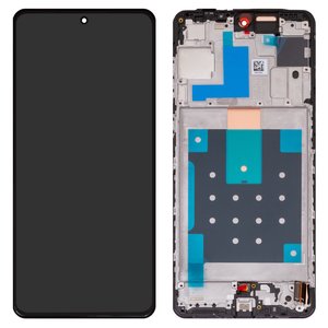 Pantalla LCD puede usarse con Samsung M556 Galaxy M55, negro, con marco, Original PRC 