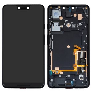 Дисплей для Google Pixel 3 XL, чорний, з рамкою, Original PRC 
