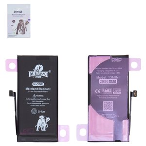 Акумулятор Da Luxiang для Apple iPhone 13 mini, Li ion, 3,88 B, 2980 мАг, збільшена ємність, original IC