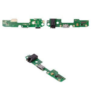Шлейф для Tecno Pova, коннектора наушников, коннектора зарядки, с микрофоном, Сopy, плата зарядки