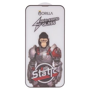 Захисне скло для Apple iPhone 13 Pro Max, iPhone 14 Plus, сумісне з чохлом, Full Glue, Anti Static, чорний, gorilla