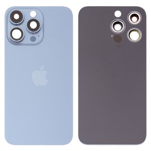 Задняя панель корпуса для iPhone 13 Pro, голубая, со стеклом камеры, sierra Blue, small hole