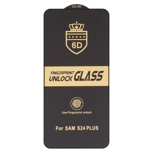 Защитное стекло ESD 6D для Samsung S926 Galaxy S24 Plus, S936 Galaxy S25 Plus, совместимо с чехлом, Full Glue, Anti Static, без упаковки , черный